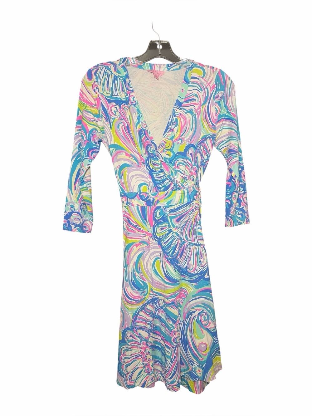 Lilly Pulitzer Size XS Emilia Wrap Knit Dress in "Guilty Pleasure” Print